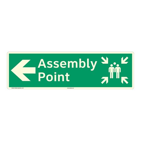ANSI/ISO Compliant Assembly Point Safety Signs Indoor/Outdoor Plastic (BJ) 17 X 5, F1089-BJCNH